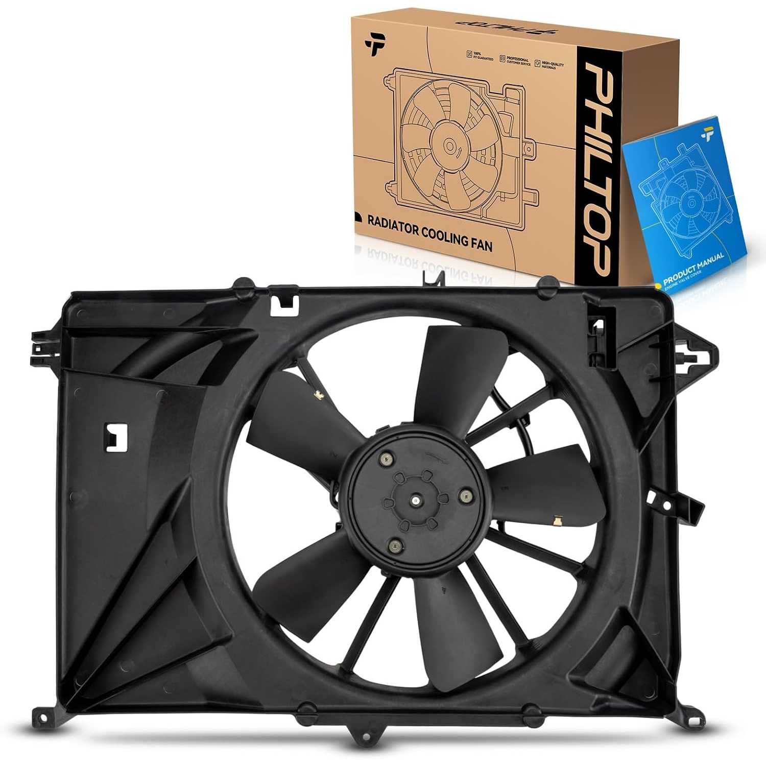 624520 Radiator Cooling Fan Assembly, Compatible with 2017-2022 Compass, Replace # 624520, CH3115193, 68249185AD