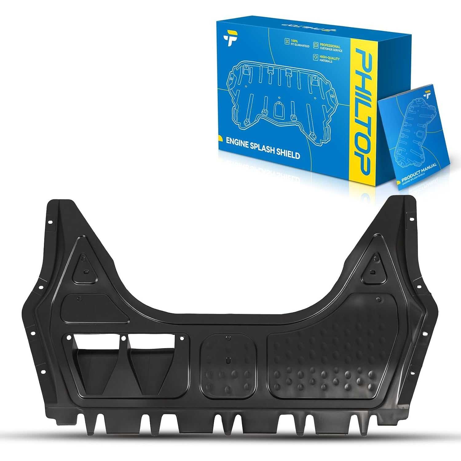 Front Lower Engine Splash Shield Under Cover Compatible with 2006-2013 Audi A3, 2010-2014 Volkswagen Golf