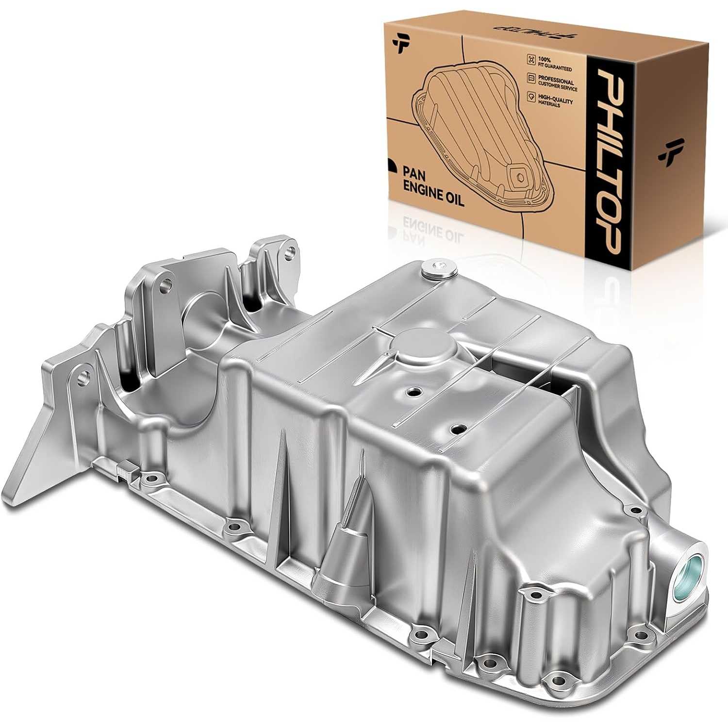 GMP62A Engine oil pan with Drain Plug Compatible with 2011-2015 Cruze, 2012-2018 Sonic, 2016 Cruze Limited, 2008 Astra