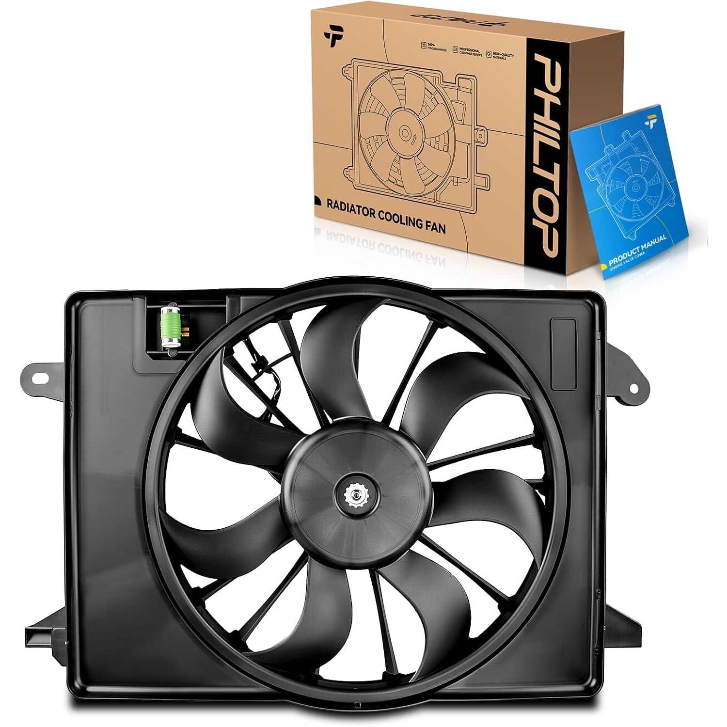 Engine Radiator Cooling Fan Assembly Compatible with Dodge Challenger 2009-2022, for Charger 2009-2014