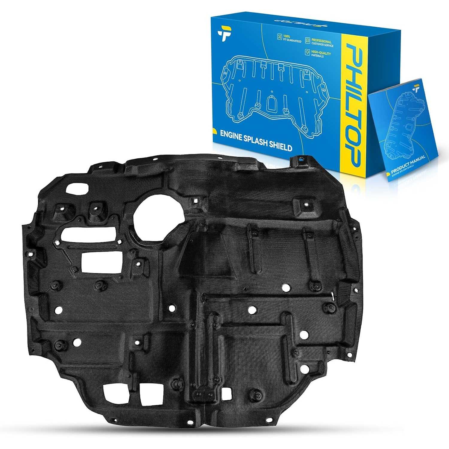 Front Lower Engine Splash Shield Under Cover Compatible with 2010-2015 Toyota Prius, 2012-2017 Prius V
