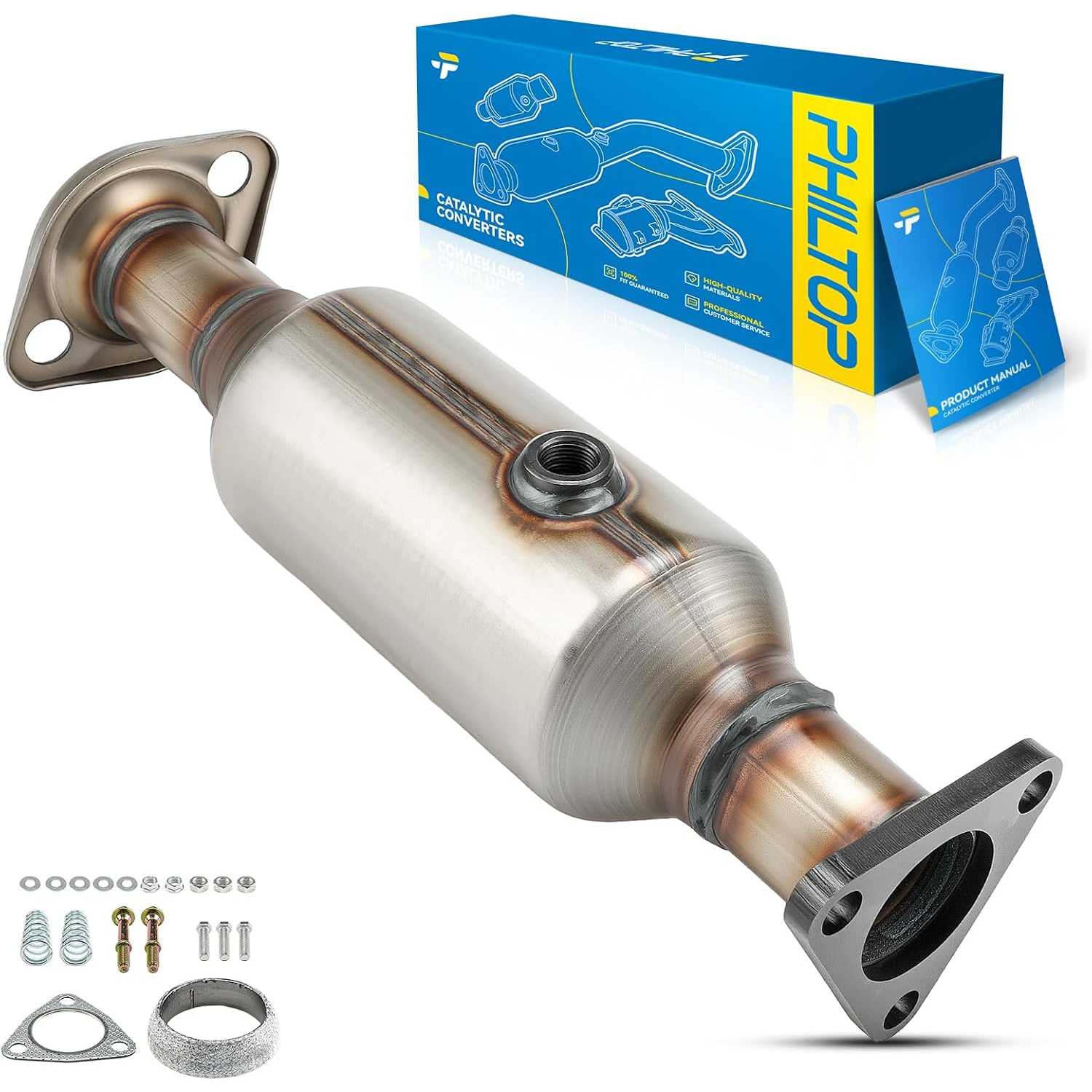 Catalytic Converter Kit Compatible with Honda 1999-2000 Civic 1.6L Catalytic Converter for 16070 (EPA Compliant)