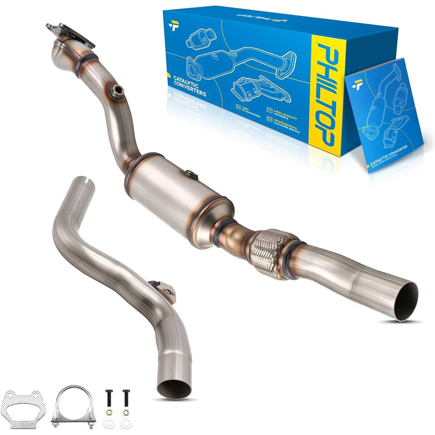 2011-2015 Dodge Challenger 3.6L V6 | Front Catalytic Converter | OE#68038391AB/55721 - PHILTOP