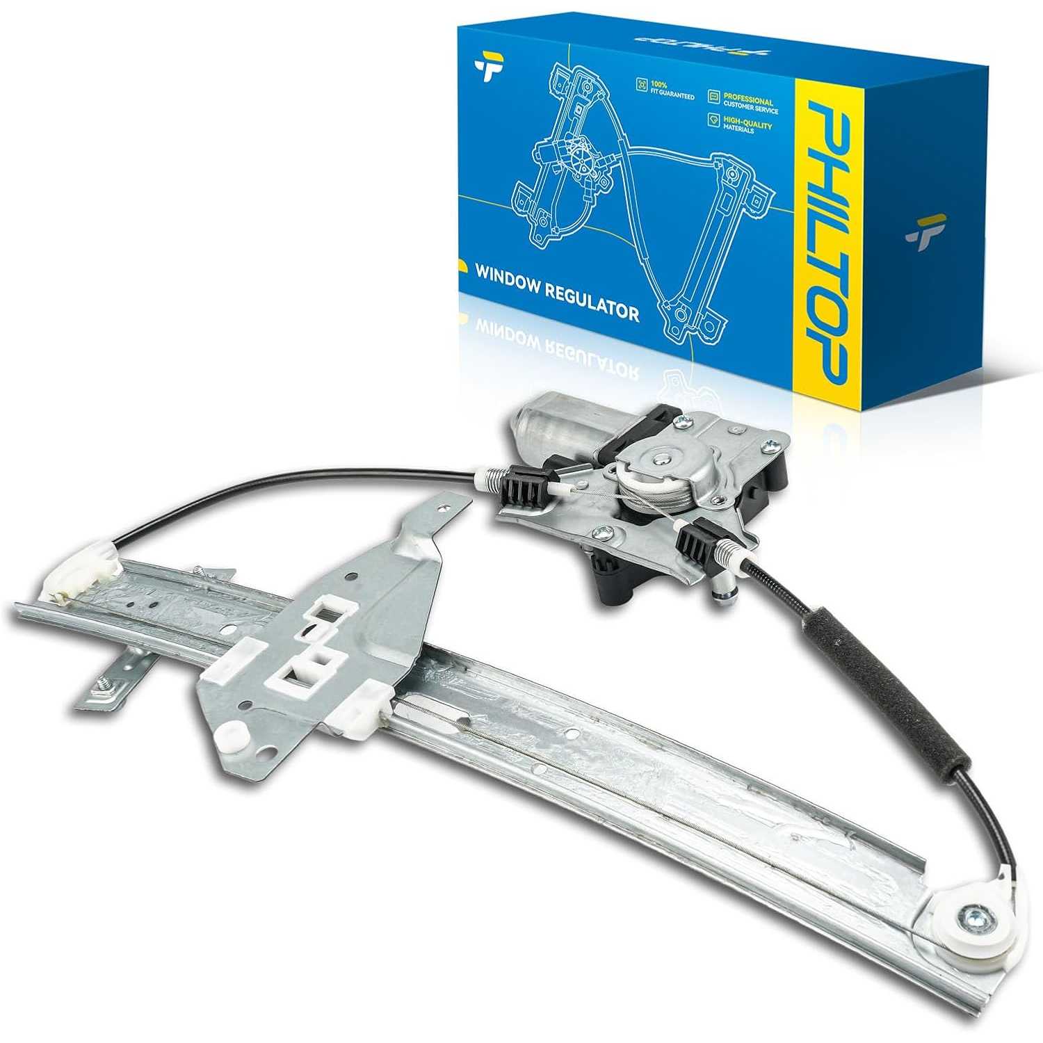 Front Left Driver Side Power Window Regulator and Motor Assembly Compatible with 2006-2013 Chevrolet Impala 2014-2016...