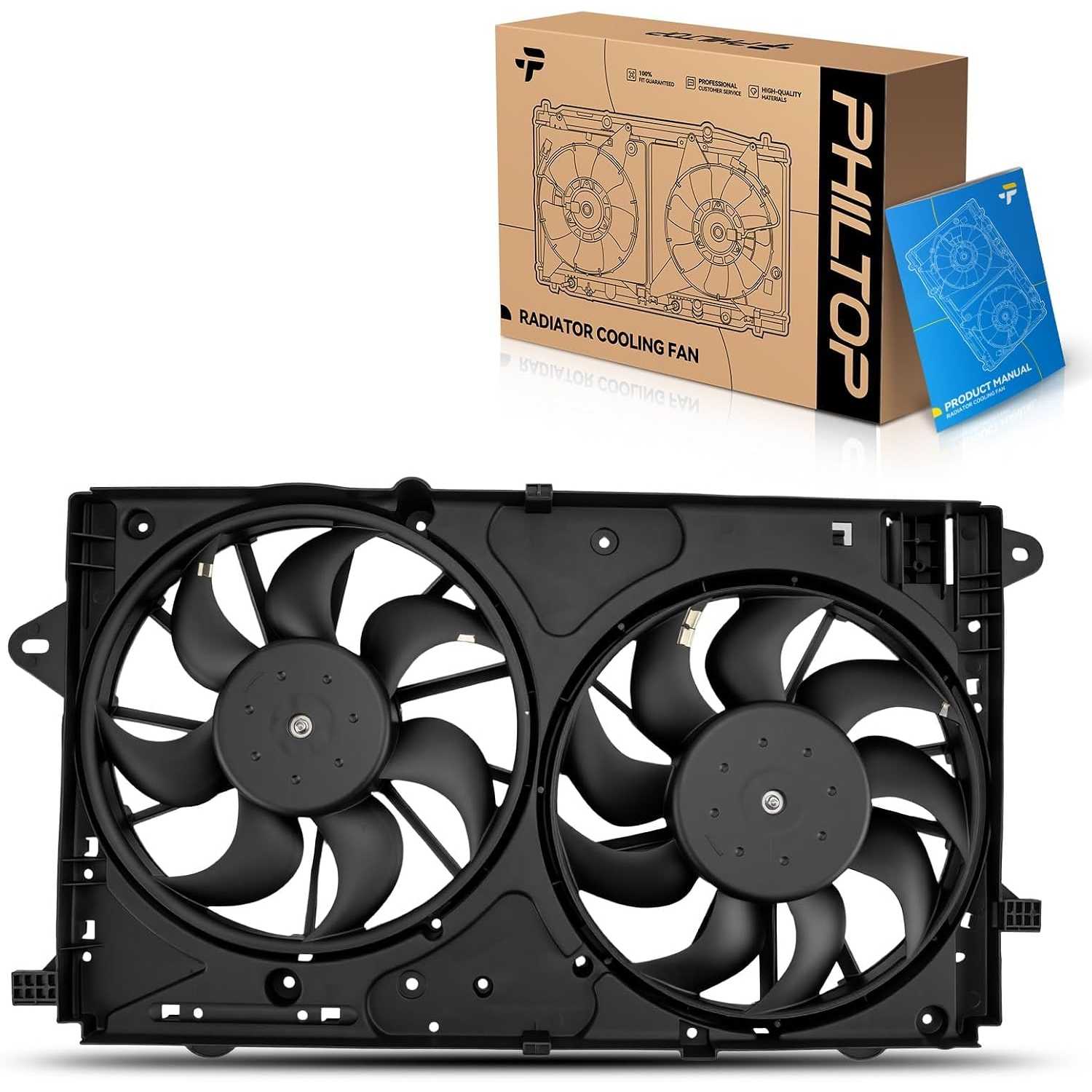 620971 Radiator Cooling Fan Assembly, Compatible with 2013-2018 XTS Naturally Aspirated, Replace # 620971, 22747159