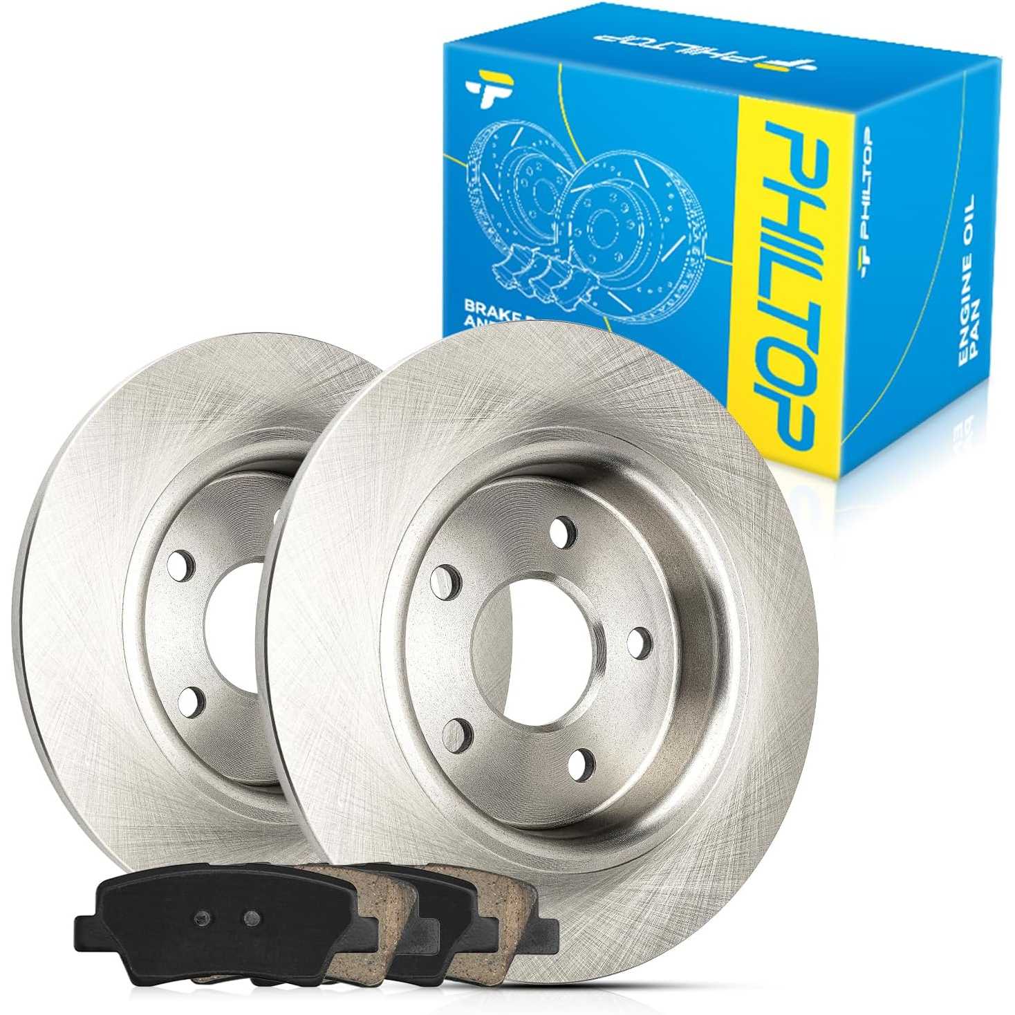 54182+D1095 Rear Disc Brake Rotor and Ceramic Brake Pad Set Kit For Ford Focus 2012 2013 2014 2015 2016 2017 2018