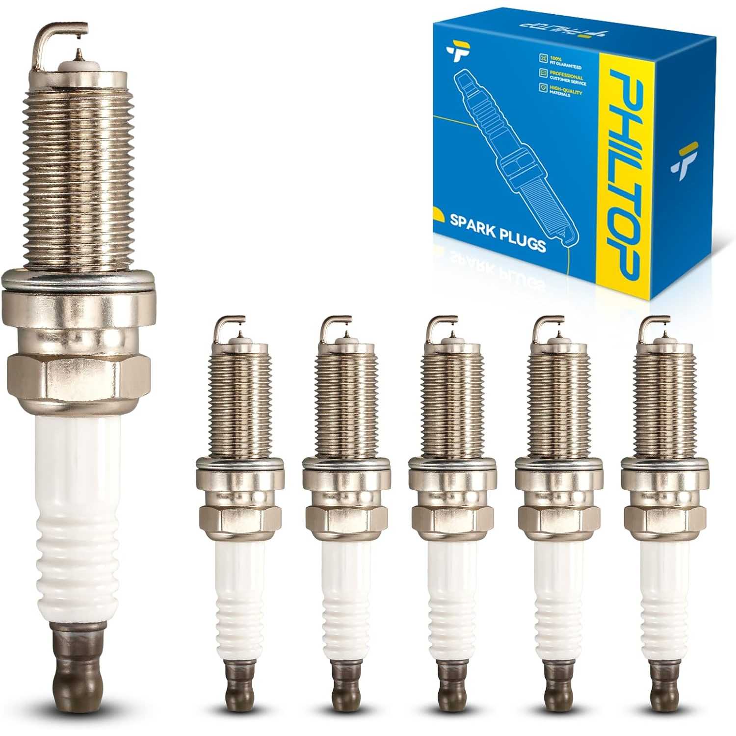 LFR5AIX-11 Spark Plugs Iridium Ix Replacement for 350Z 2003-2006, Altima 2002-2006, FJ Cruiser 2013-2014