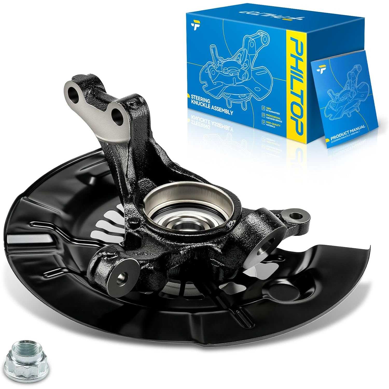 Front Left steering knuckle and hub assembly Compatible with 2012-2017 Toyota Camry 2.5L,Driver Side